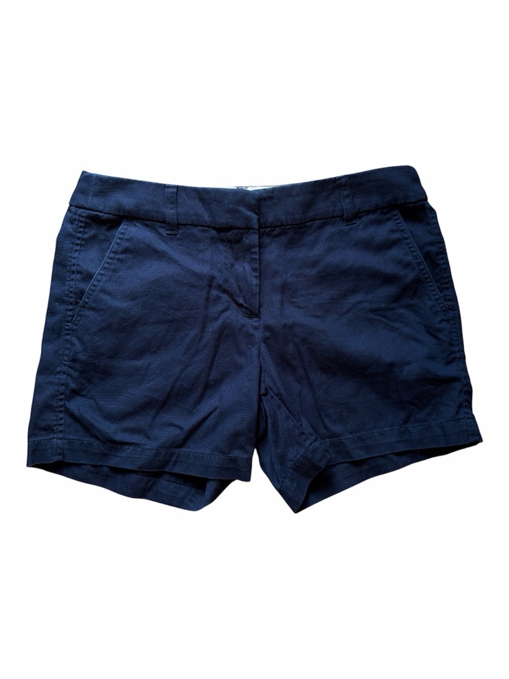 J.Crew Navy Chino Shorts Women’s Mid Rise Cotton Casual Summer Preppy Classic
